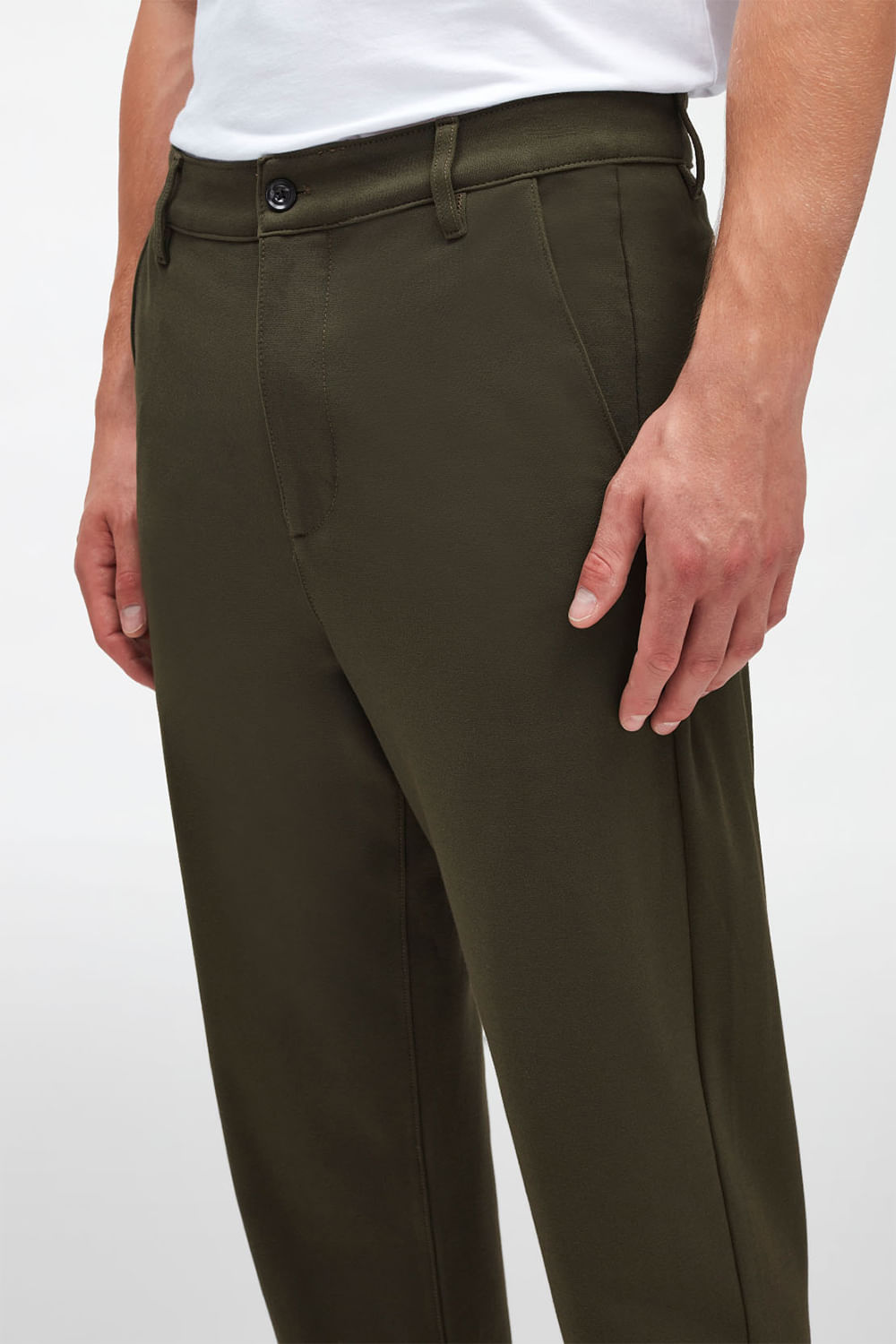 TRAVEL CHINO DOUBLE KNIT ARMY