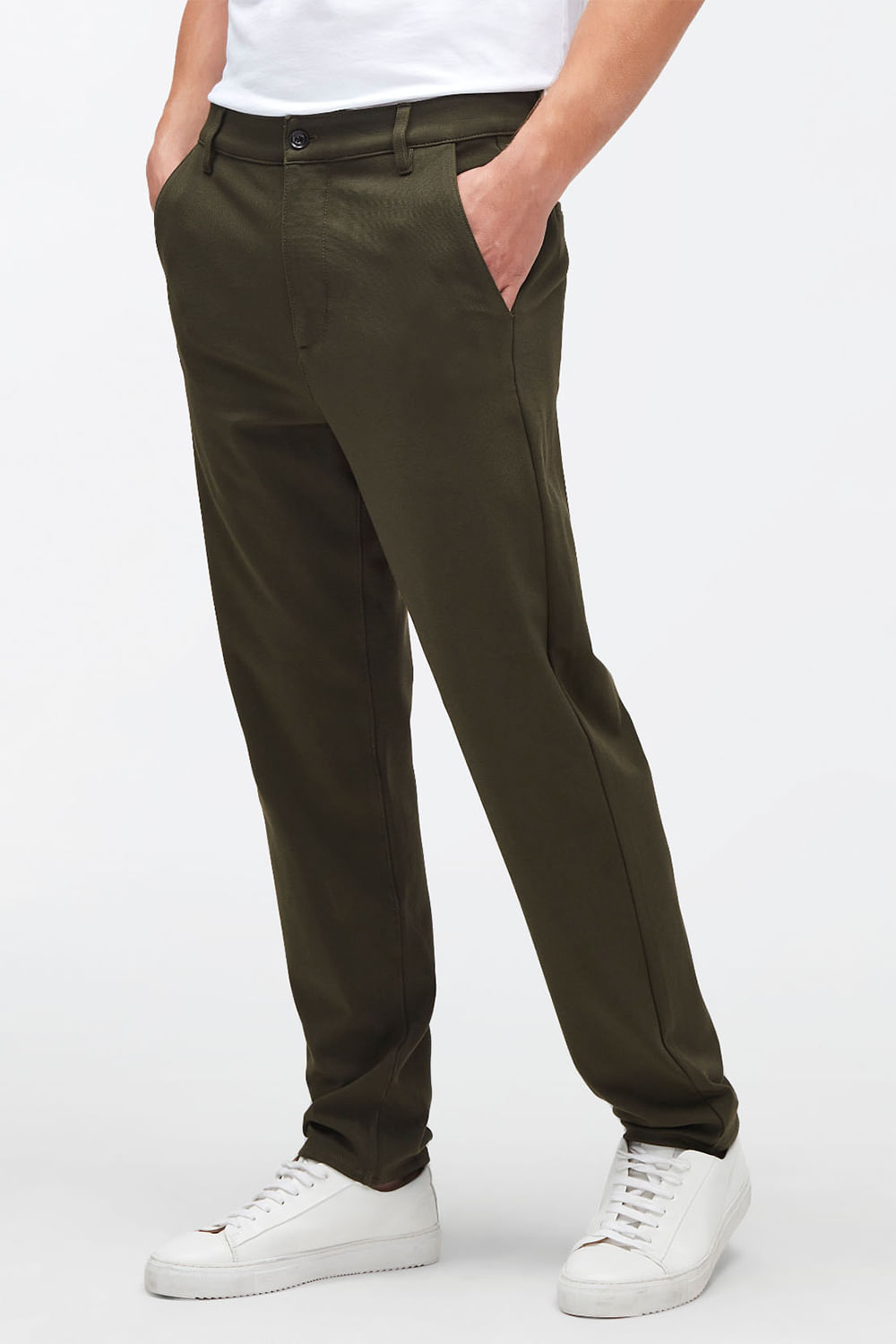 TRAVEL CHINO DOUBLE KNIT ARMY