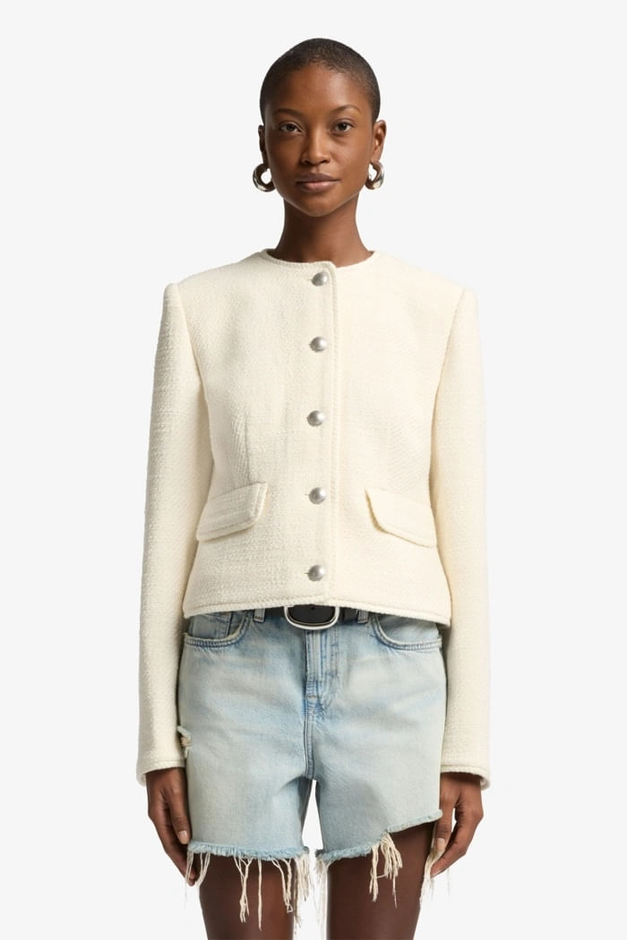 BOUCLE JACKET COTTON BOUCLE IVORY