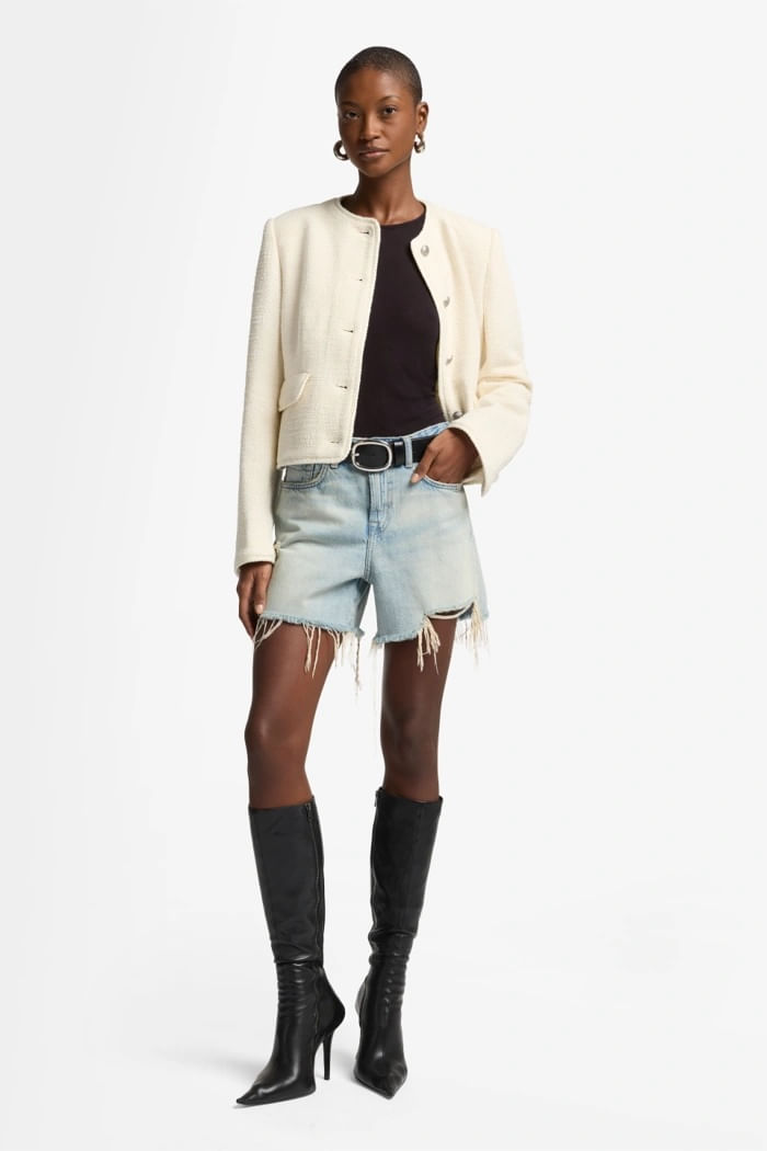 BOUCLE JACKET COTTON BOUCLE IVORY