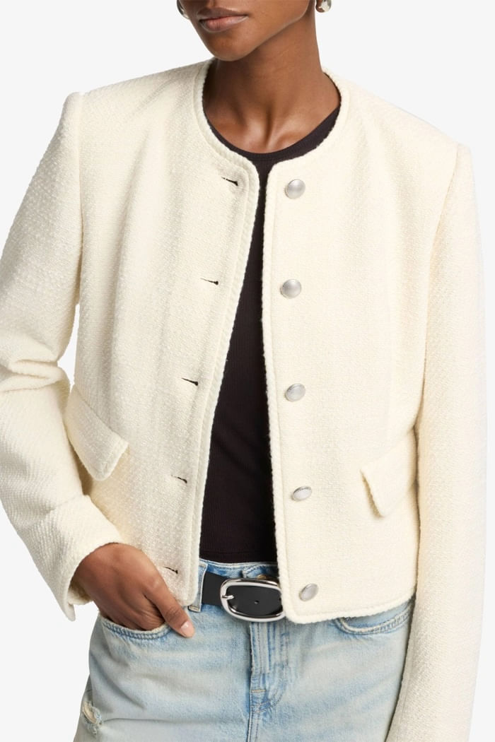 BOUCLE JACKET COTTON BOUCLE IVORY