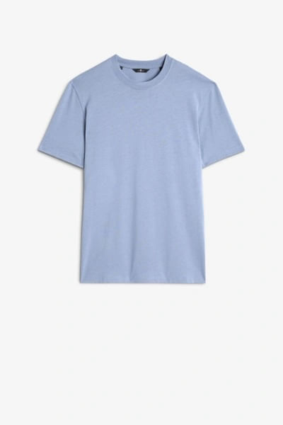 CREWNECK S S TEE COTTON SLATE BLUE