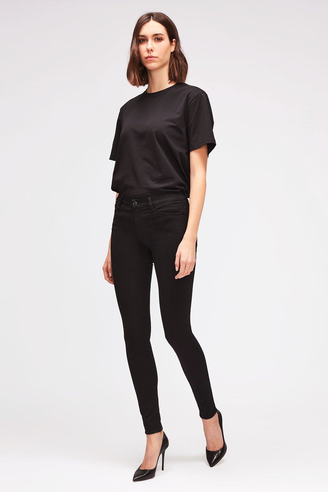 CALCA HW SKINNY SLIM I LUXE RINSED BLACK