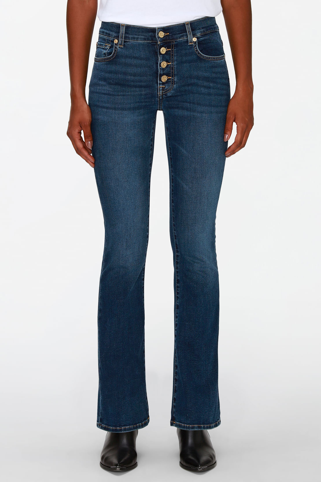 BOOTCUT TAILORLESS BAIR ECO DUCHESS WITH EXPOSED BUTTONS