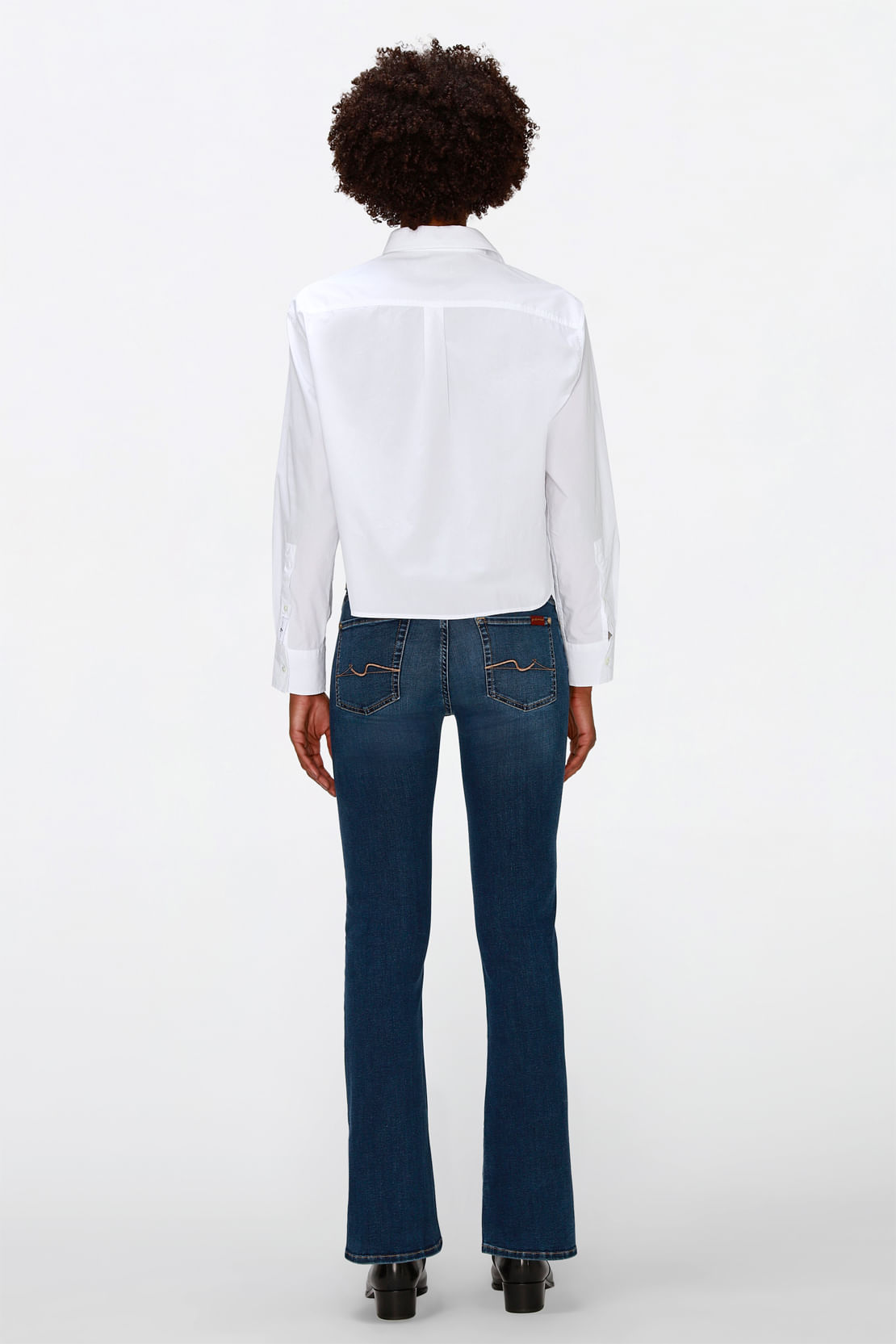 BOOTCUT TAILORLESS BAIR ECO DUCHESS WITH EXPOSED BUTTONS