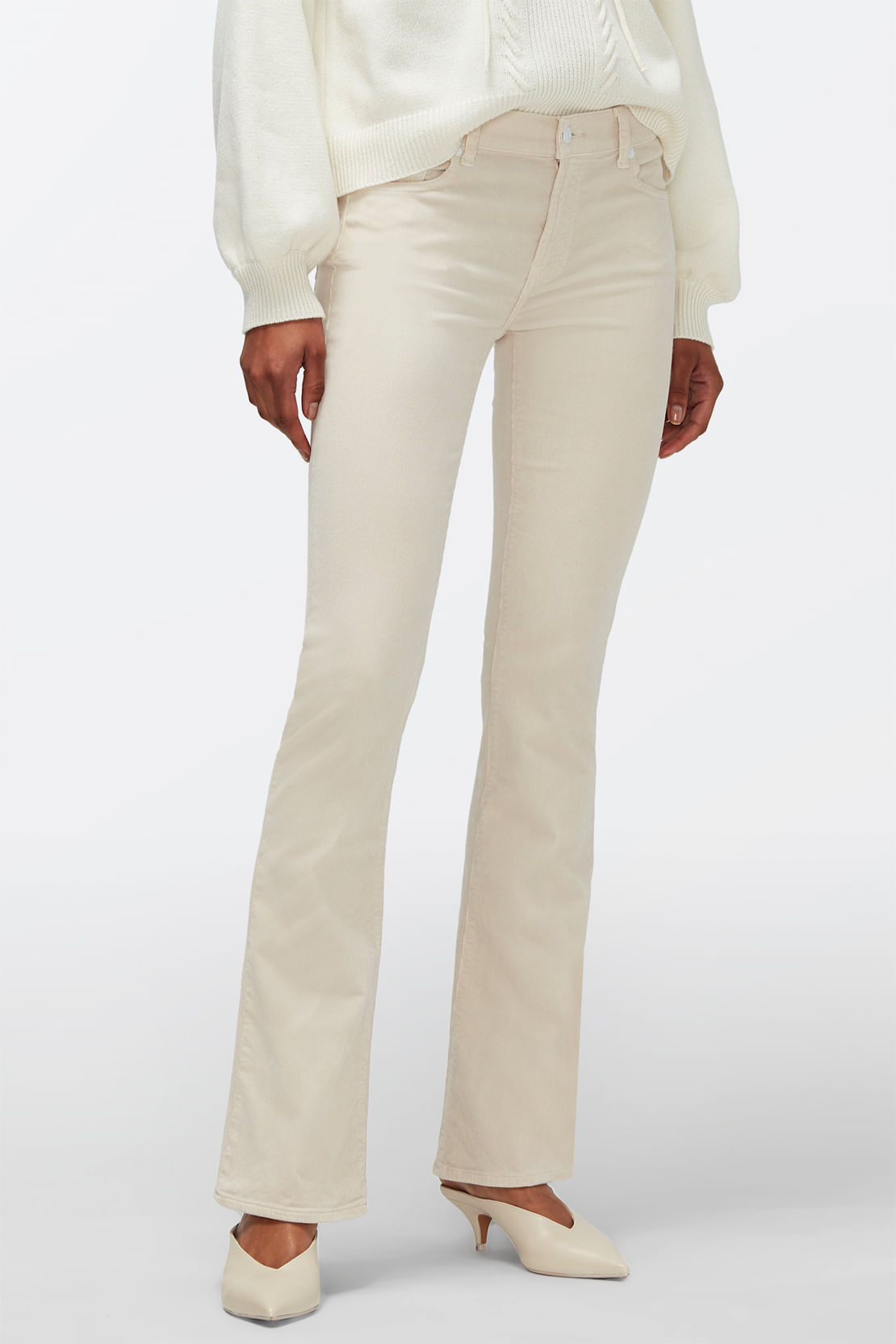 BOOTCUT CORDUROY WINTER WHITE