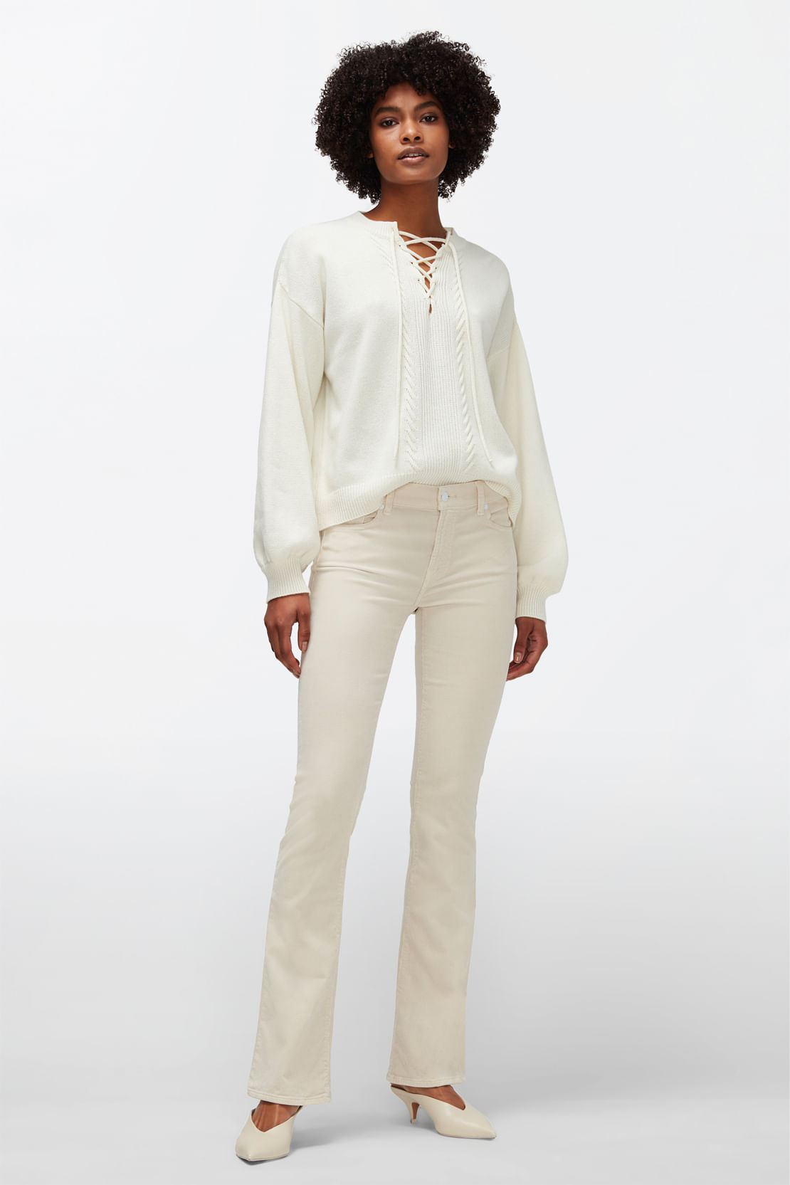 BOOTCUT CORDUROY WINTER WHITE