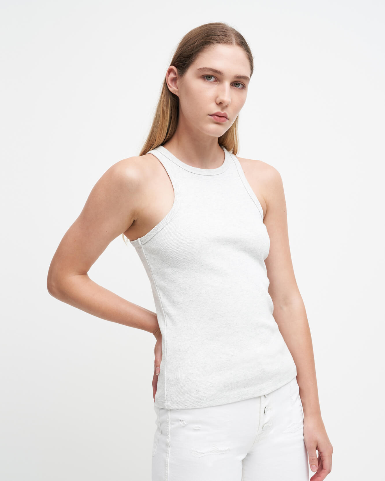 RACERBACK TANK LIGHT HEATHER GREY