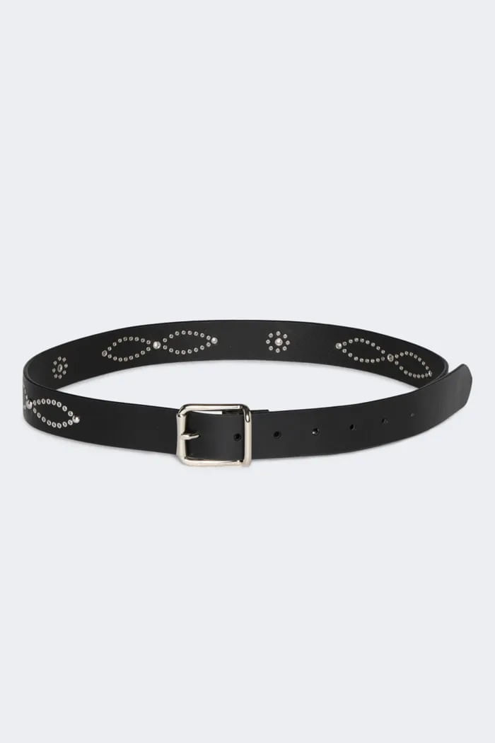 EMBELLISHED BELT LEATHER BLACK