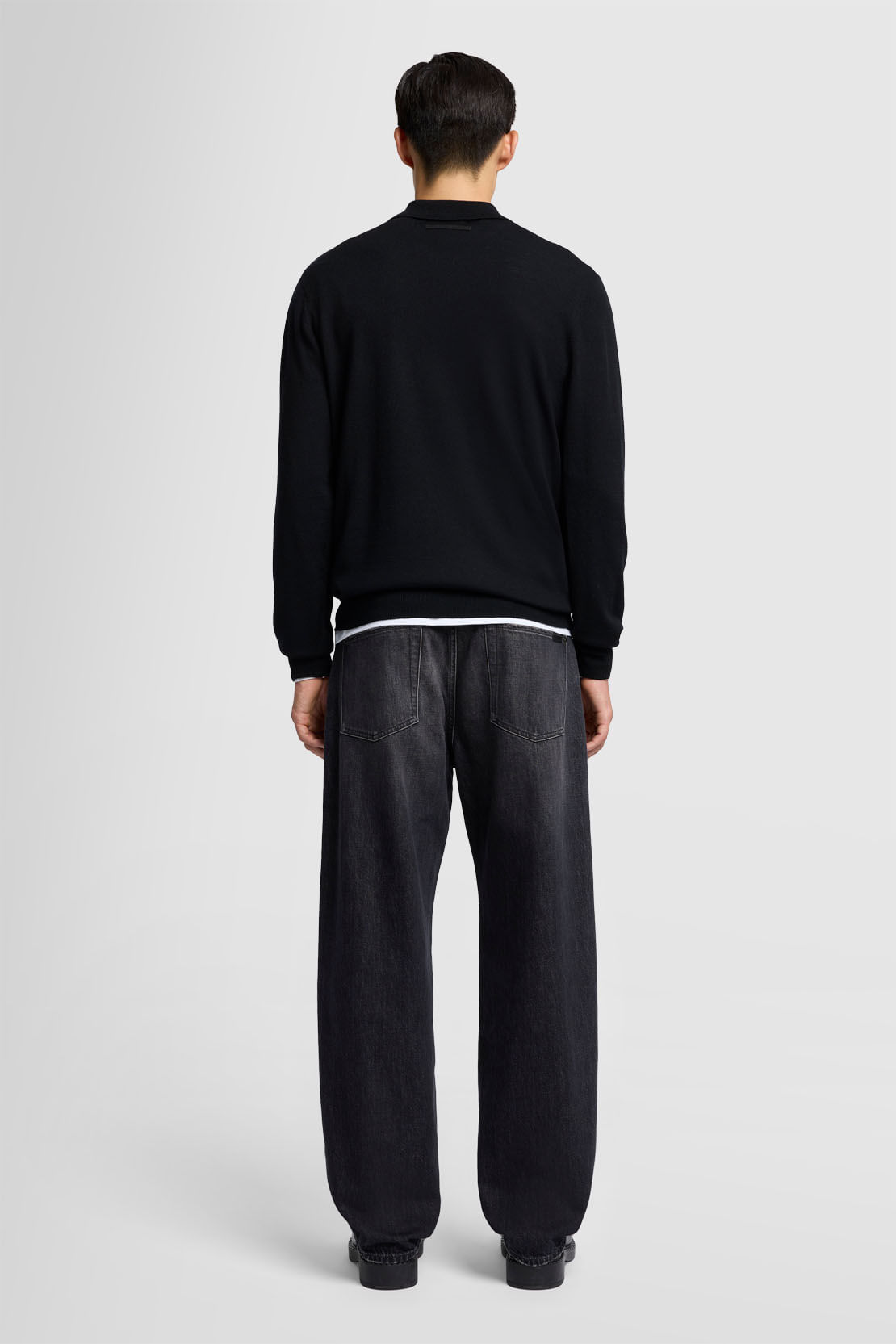 POLO L/S MERINO BLACK