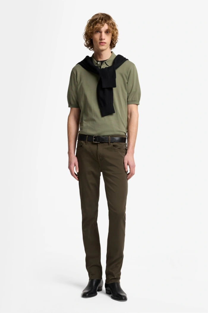SLIMMY STRETCH SATEEN DARK OLIVE