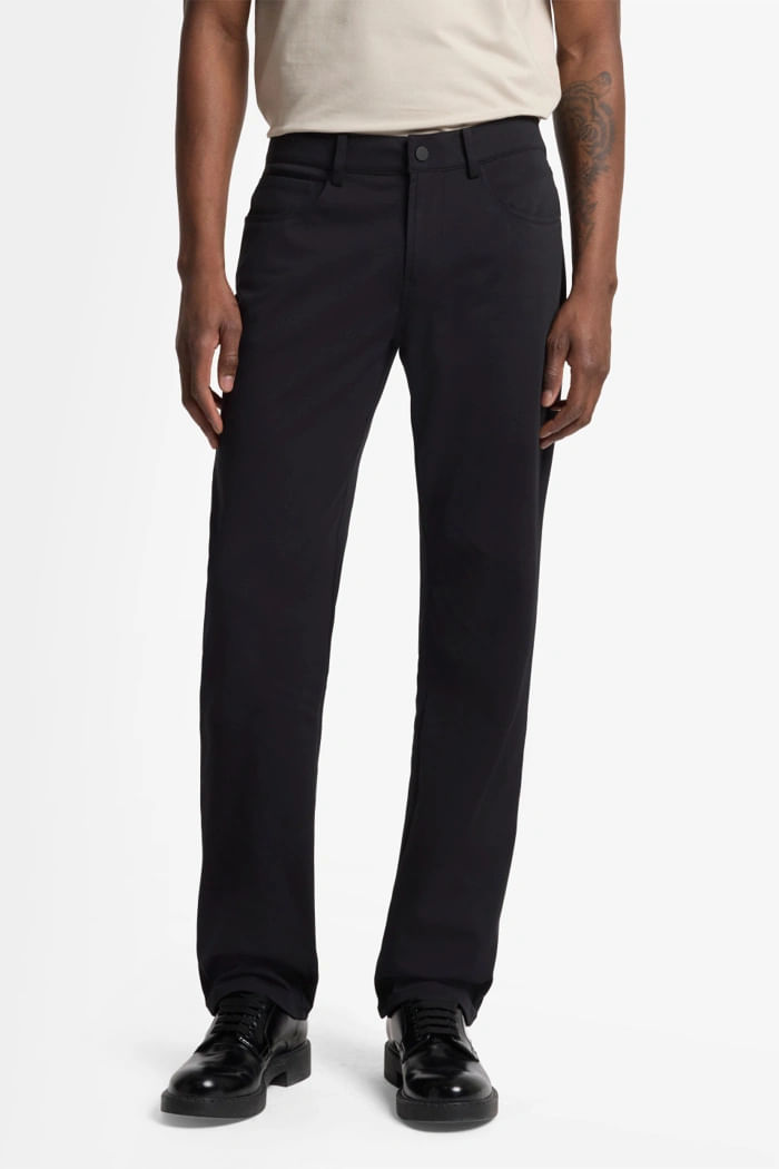 THE STRAIGHT DOUBLE KNIT BLACK