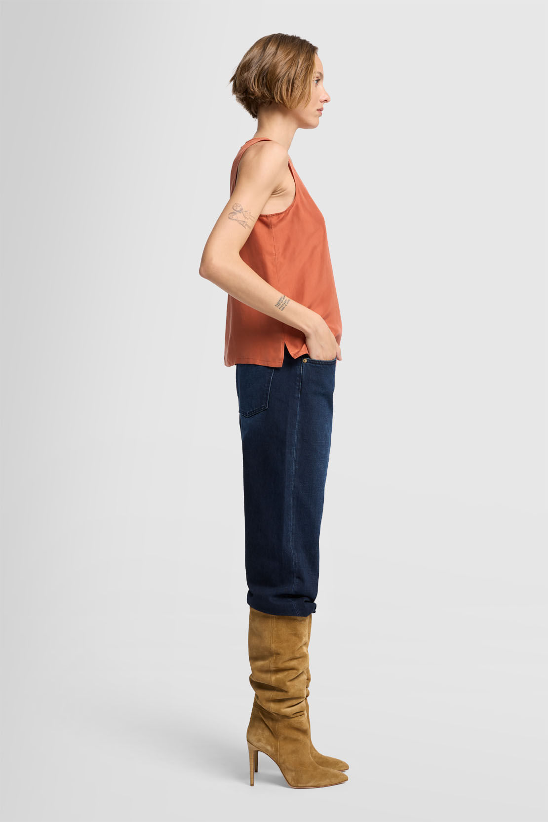 EASY TANK SILK CREME CARAMEL