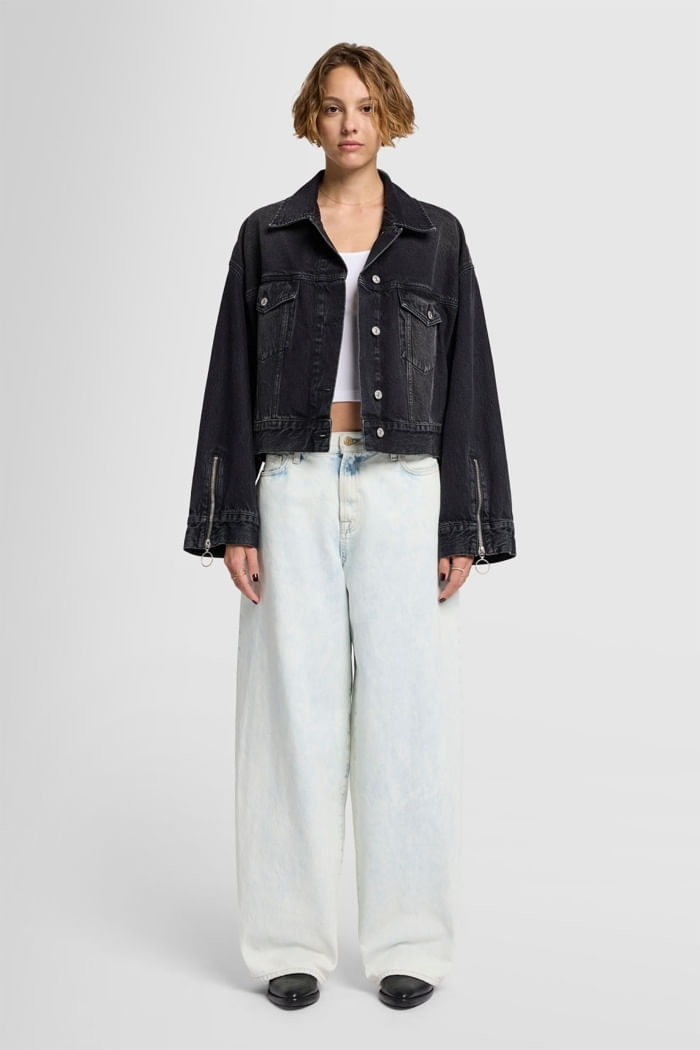 OLI CROPPED TRUCKER HUSTLE ZIP