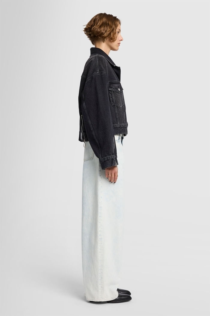 OLI CROPPED TRUCKER HUSTLE ZIP