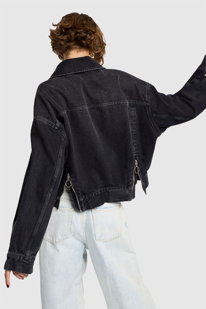 OLI CROPPED TRUCKER HUSTLE ZIP