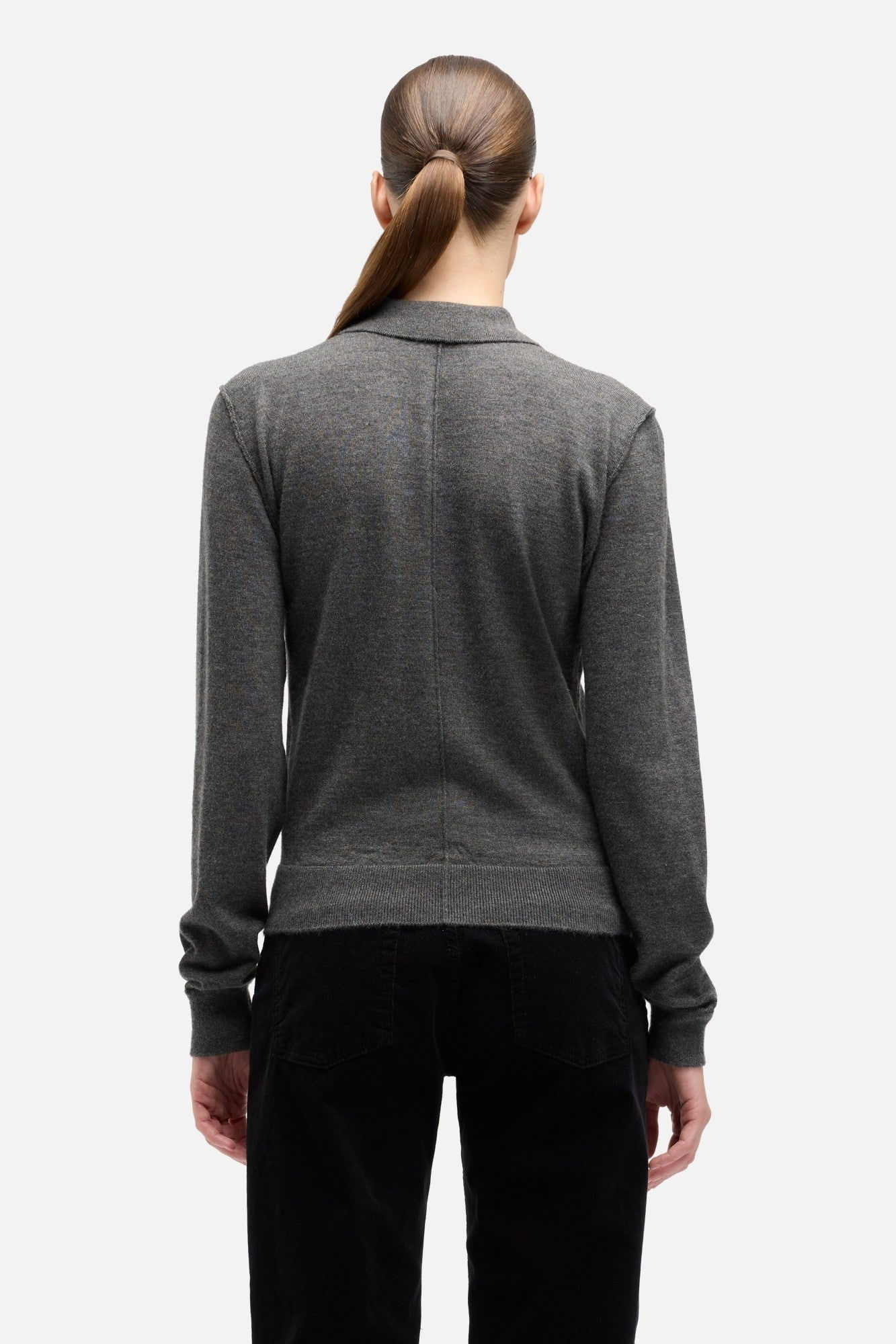 CASHMERE POLO CARDIGAN IN KORAT