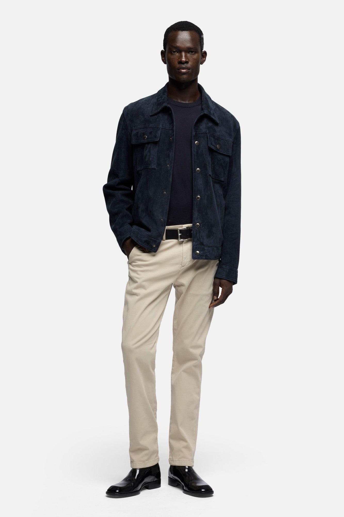SLIMMY CHINO IN LUXE PERFORMANCE SATEEN OAT