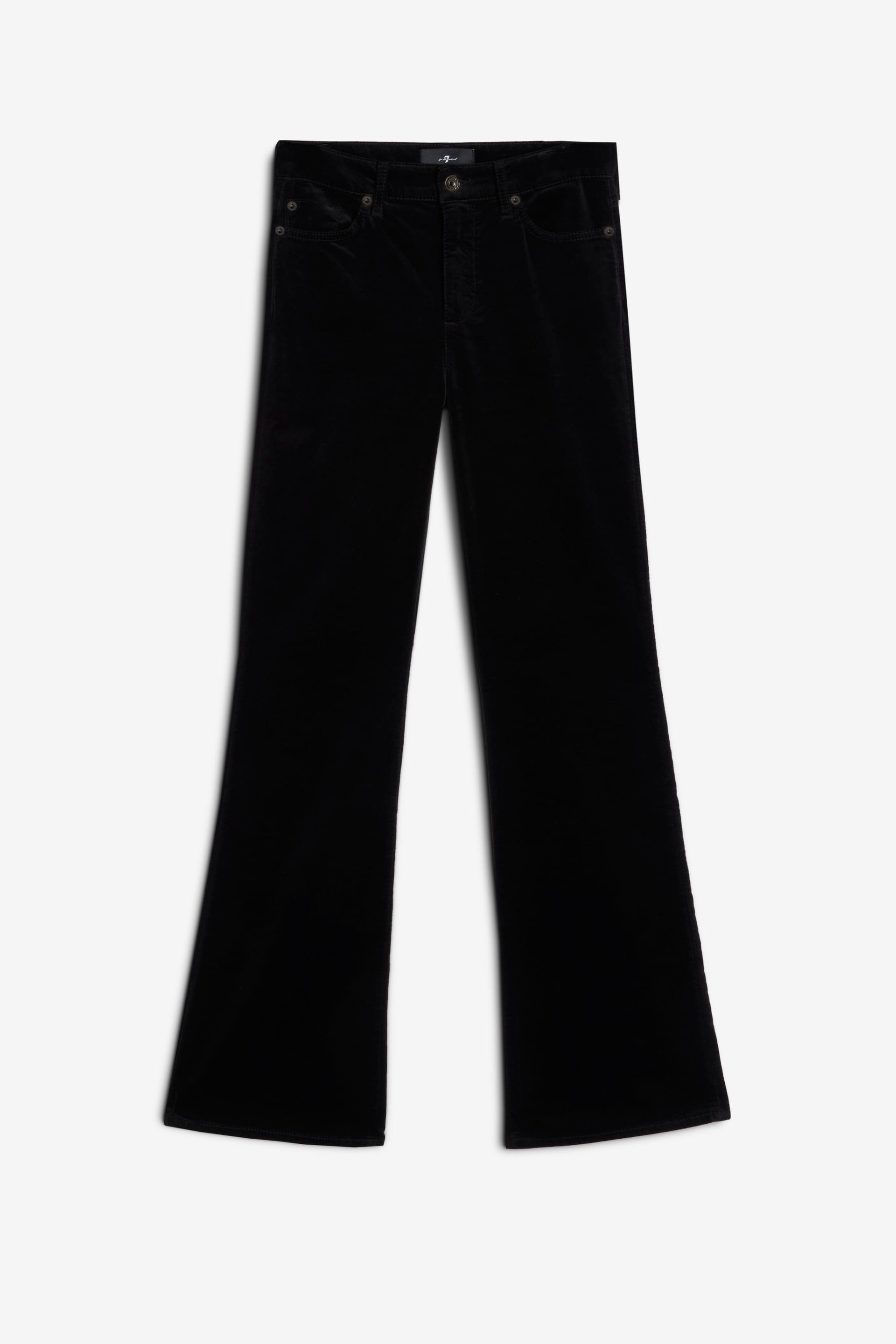 THE LEGGY BOOTCUT VELVET BLACK