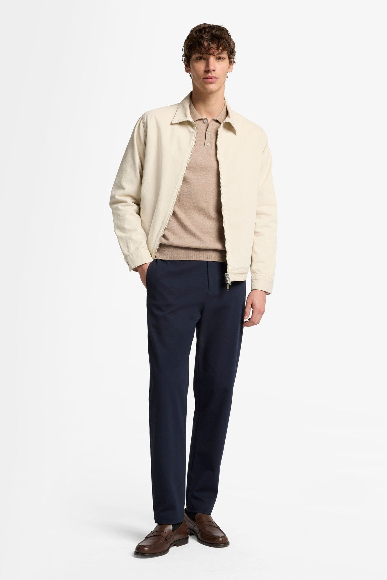 THE STRAIGHT IN LUXE PERFORMANCE KNIT NAVY