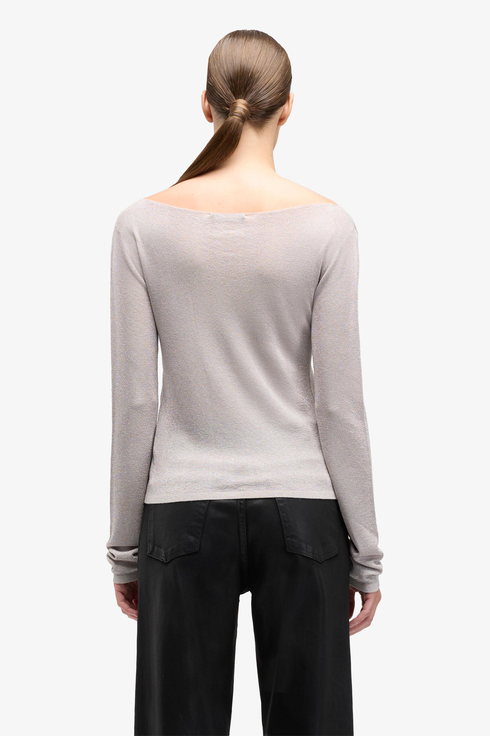 BOATNECK SWEATER SILVER LUREX
