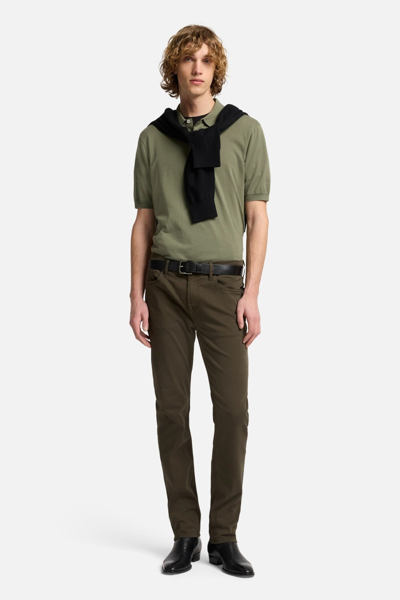 CREW NECK SWEATER CASHMERE COAL
