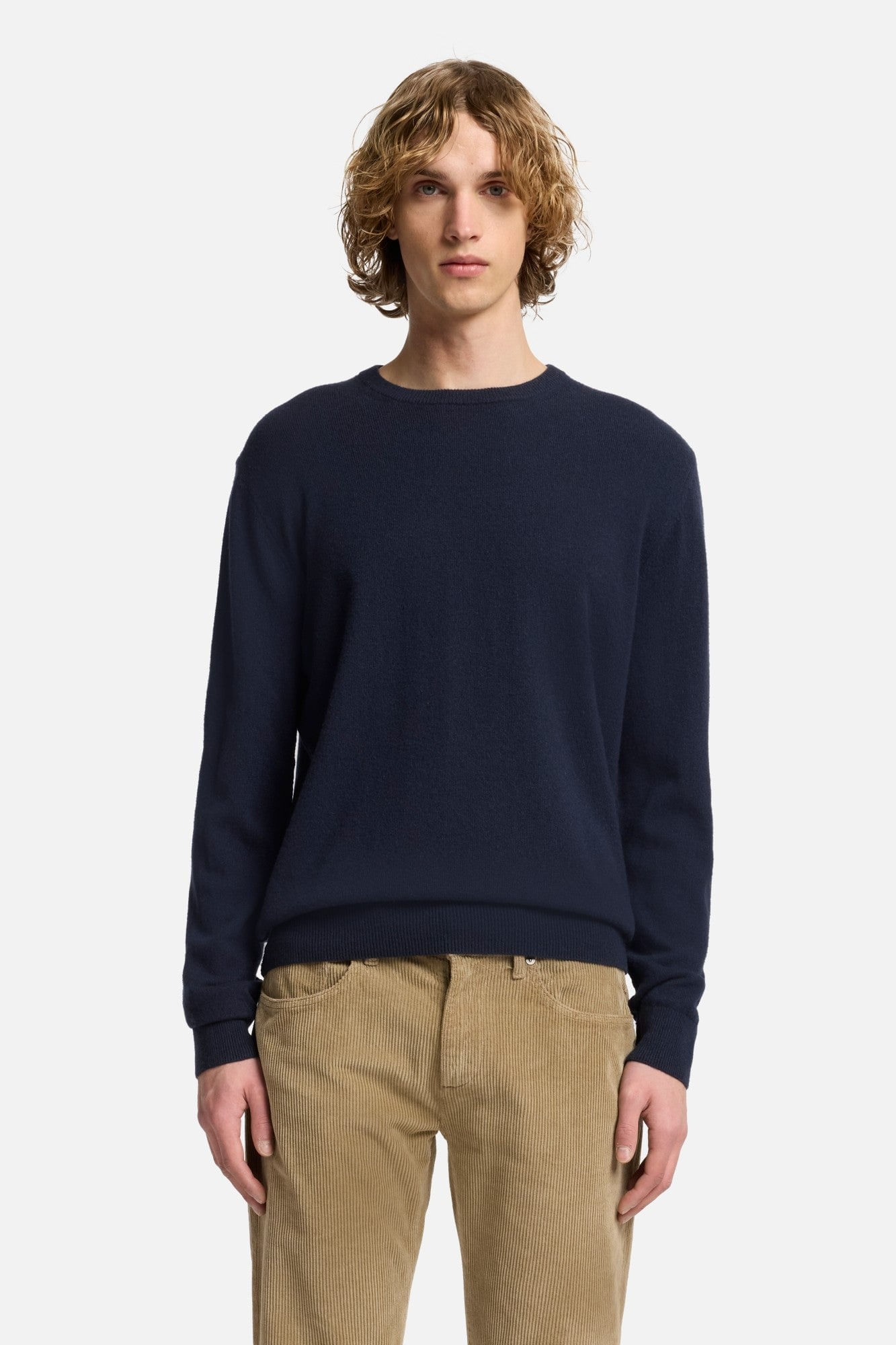 CREW NECK SWEATER CASHMERE INK