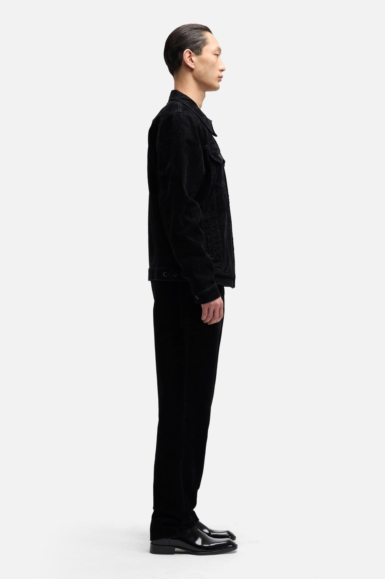 FLOCK DENIM PERFECT JACKET IN LAVA ROCKS