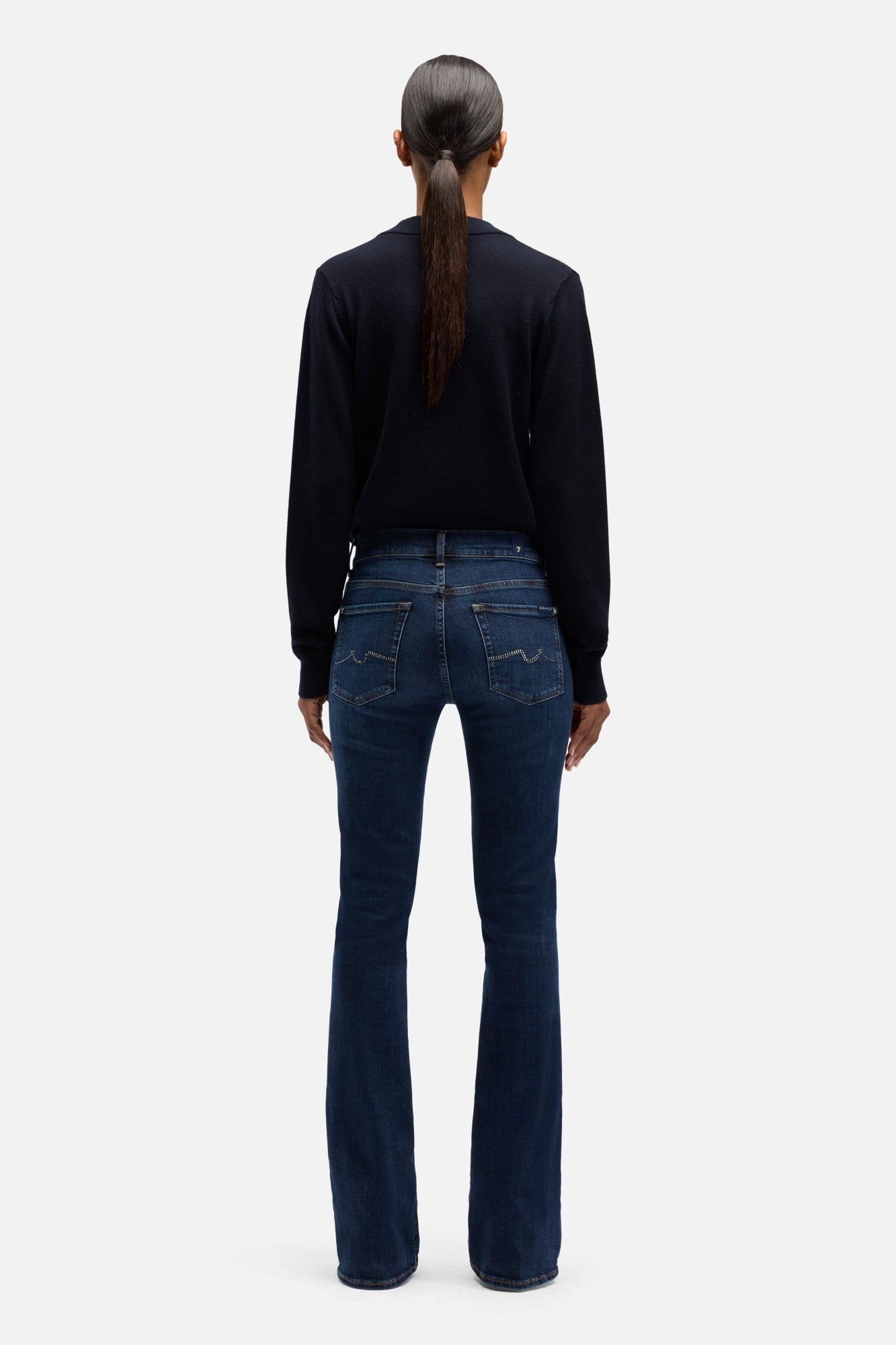 EMBELLISHED POCKET BOOTCUT IN SLIM ILLUSION