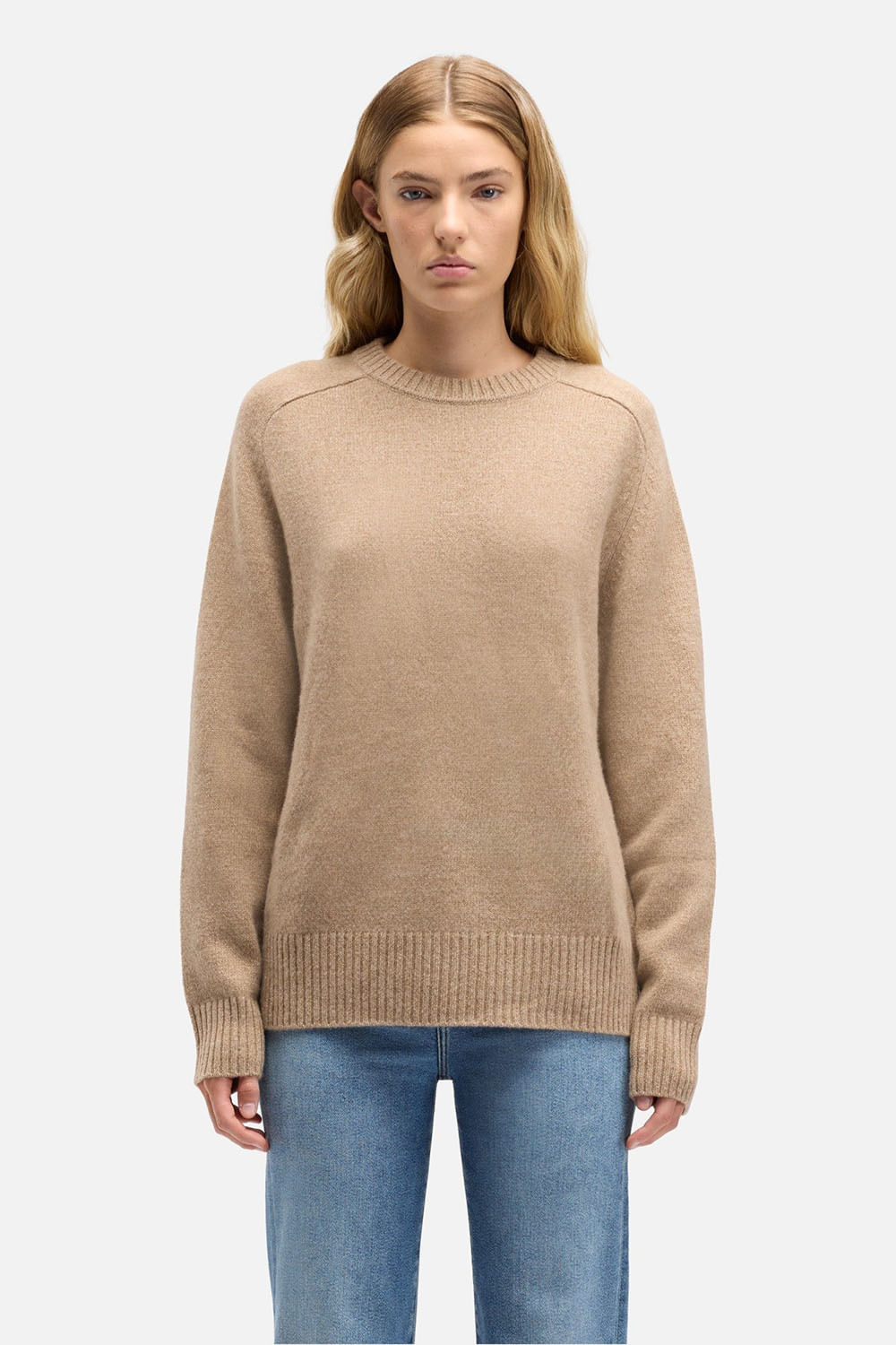 RELAXED SWEATER CASHMERE DEEP BEIGE