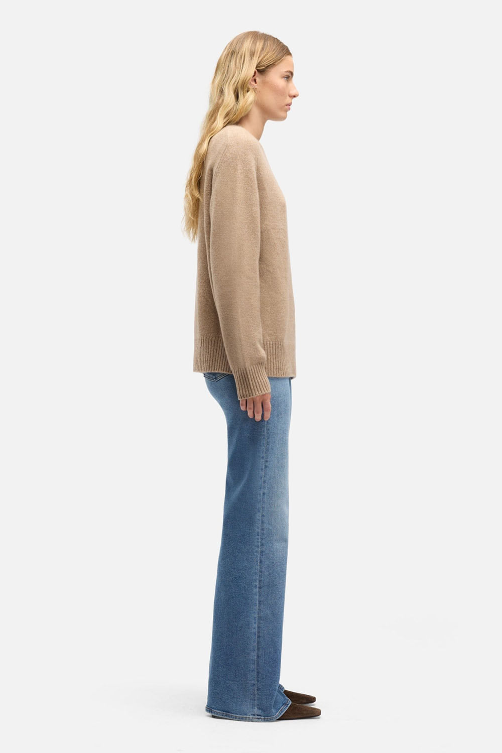 RELAXED SWEATER CASHMERE DEEP BEIGE