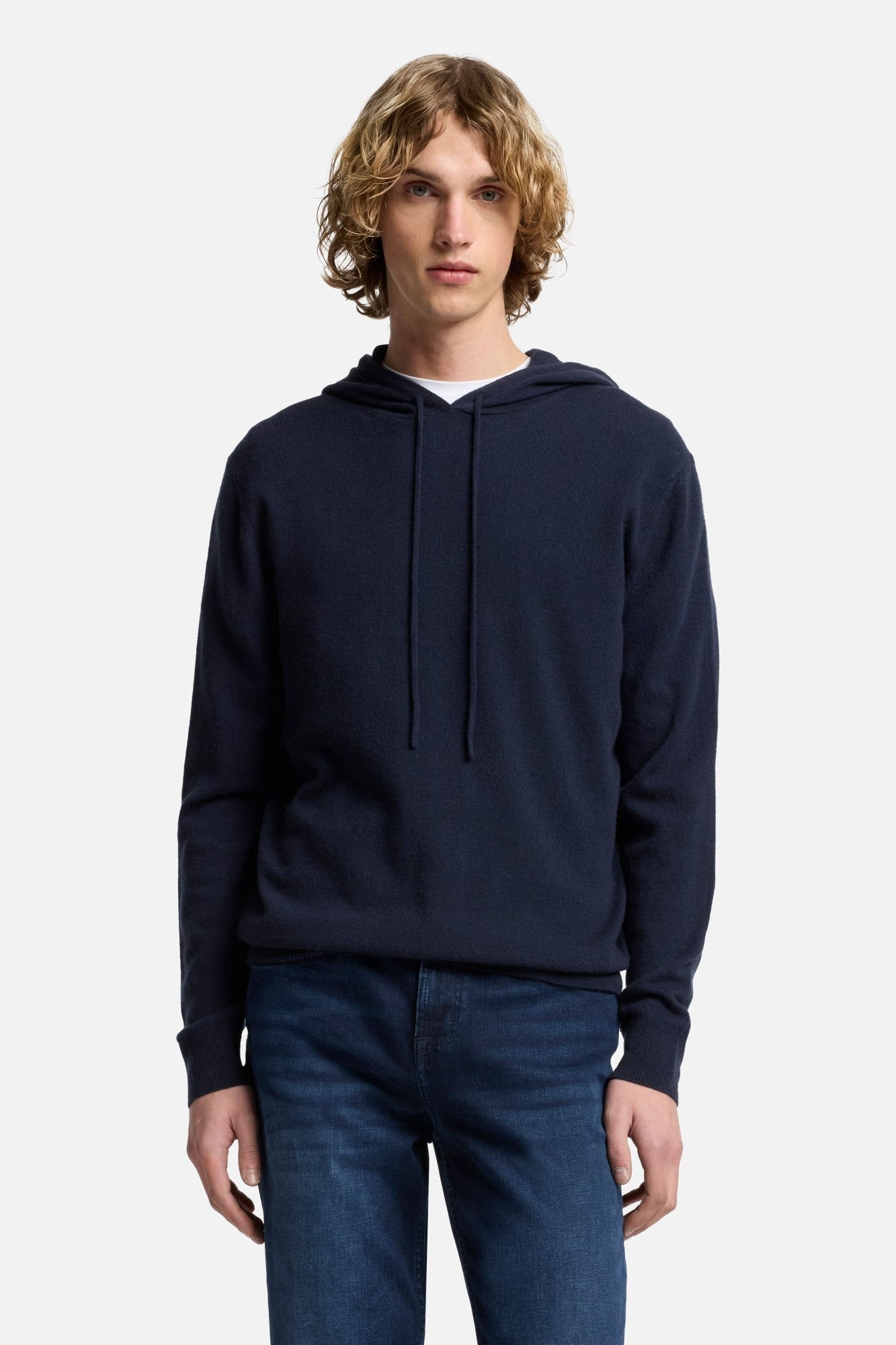 CASHMERE HOODIE IN INK