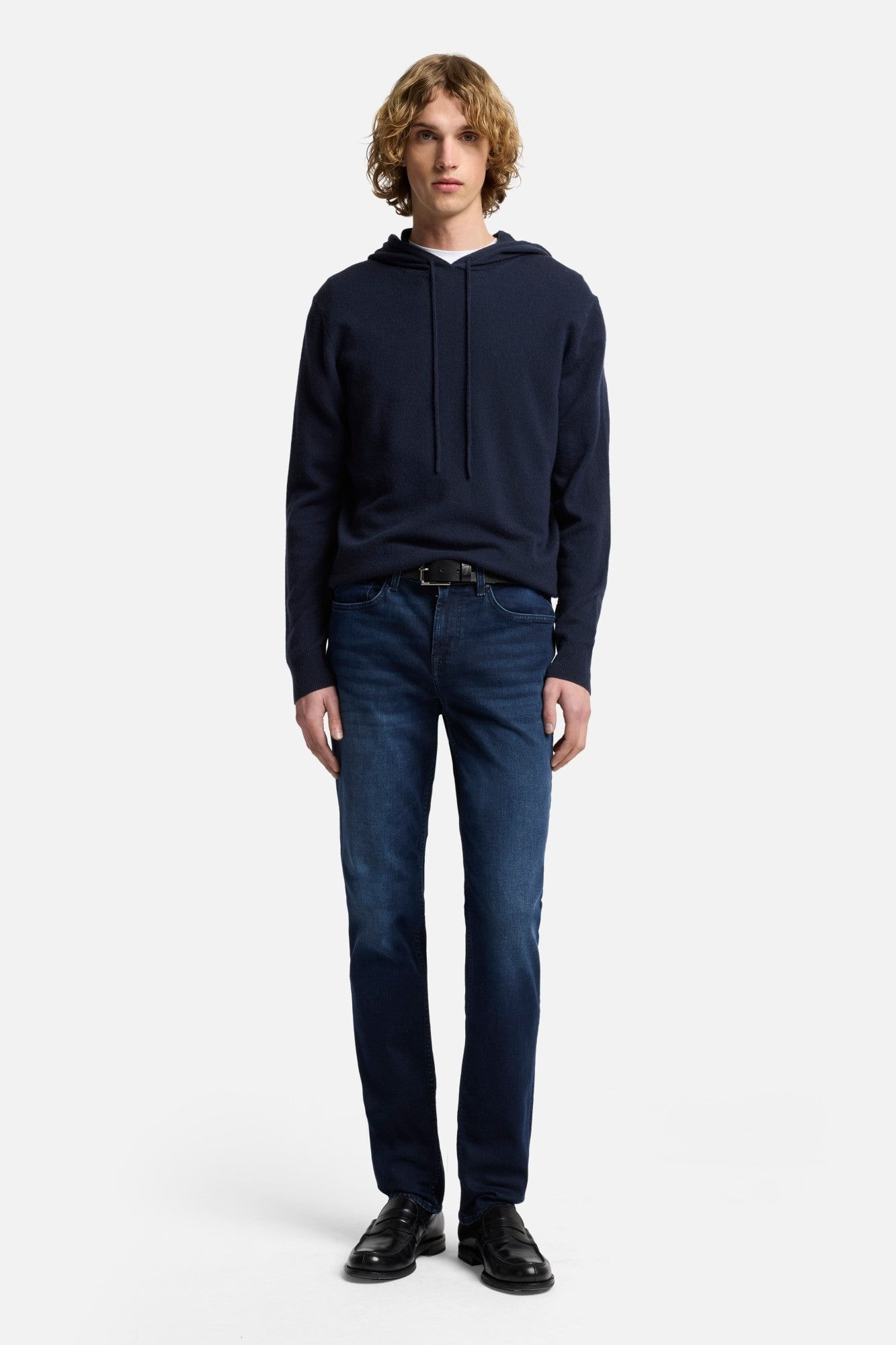CASHMERE HOODIE IN INK