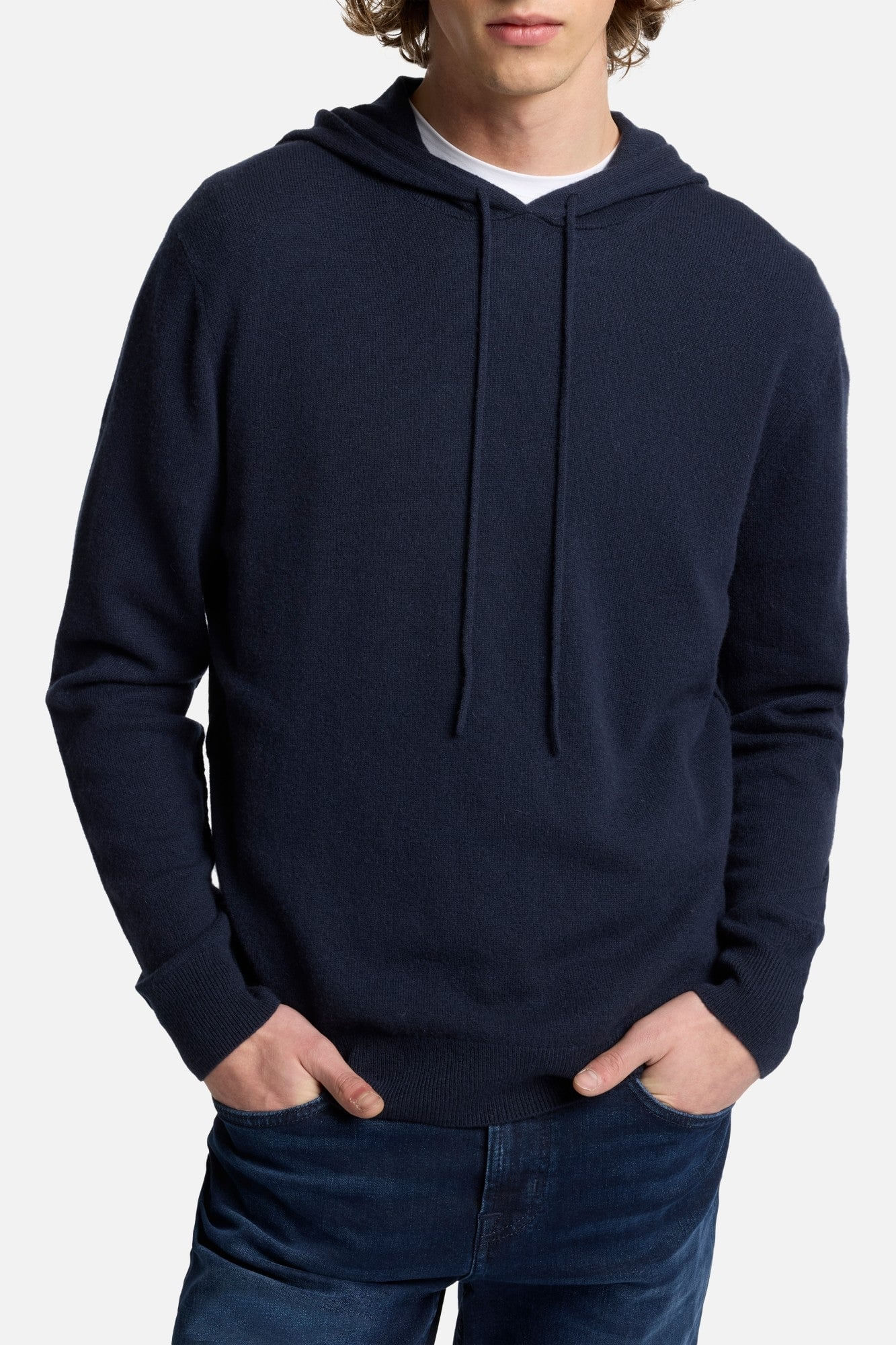 CASHMERE HOODIE IN INK