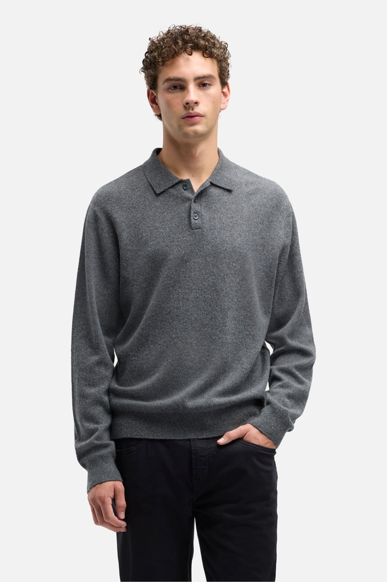 LS POLO SWEATER CASHMERE KORAT