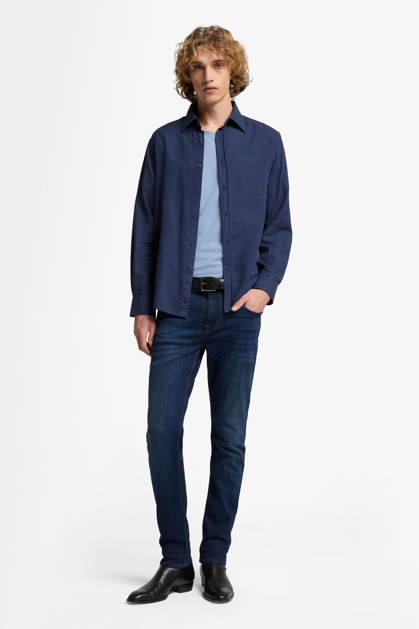 SLIMMY TAPERED IN LUXE PERFORMANCE DEEP BLUE