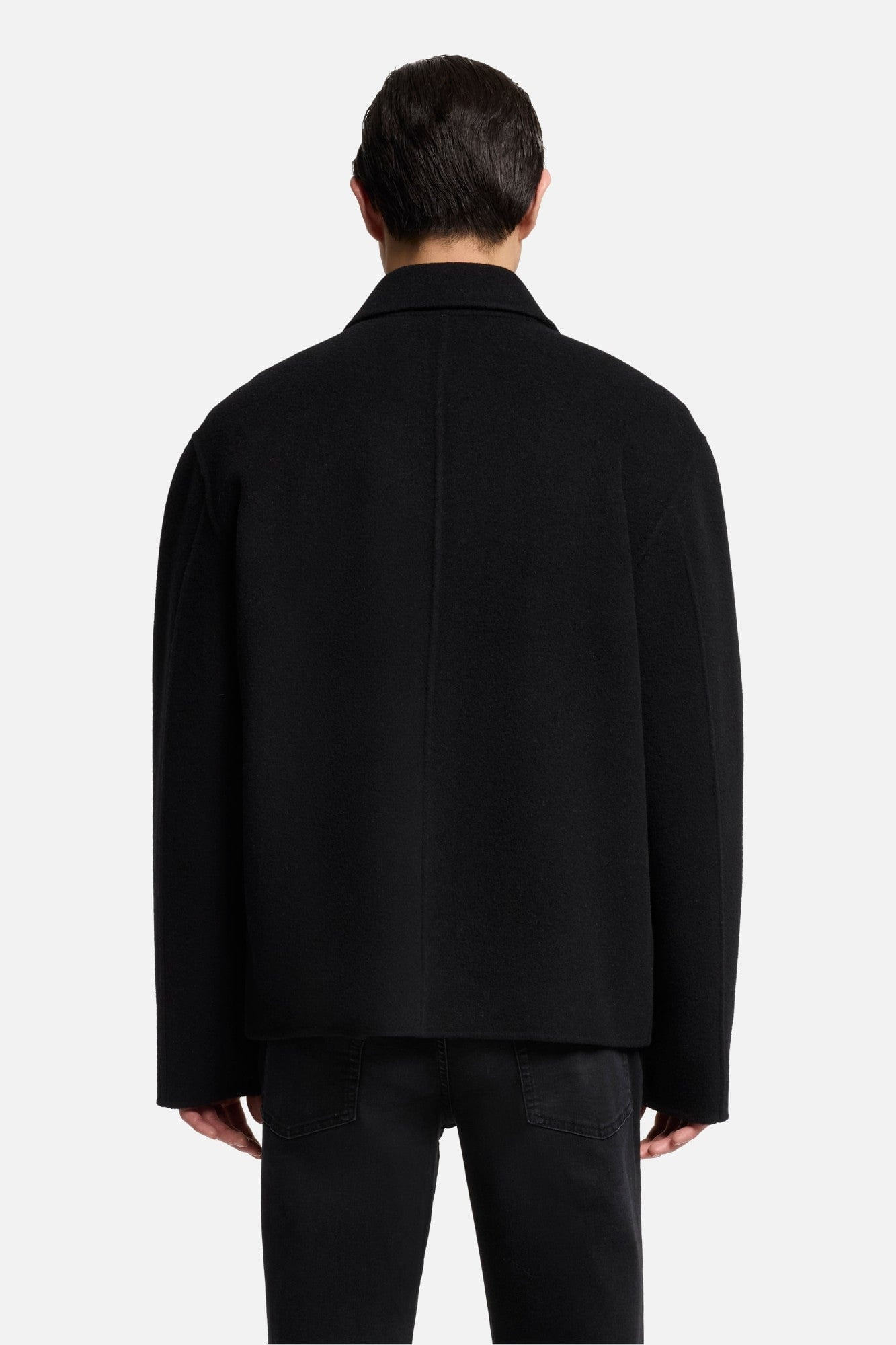 WOOL BLOUSON JACKET IN BLACK