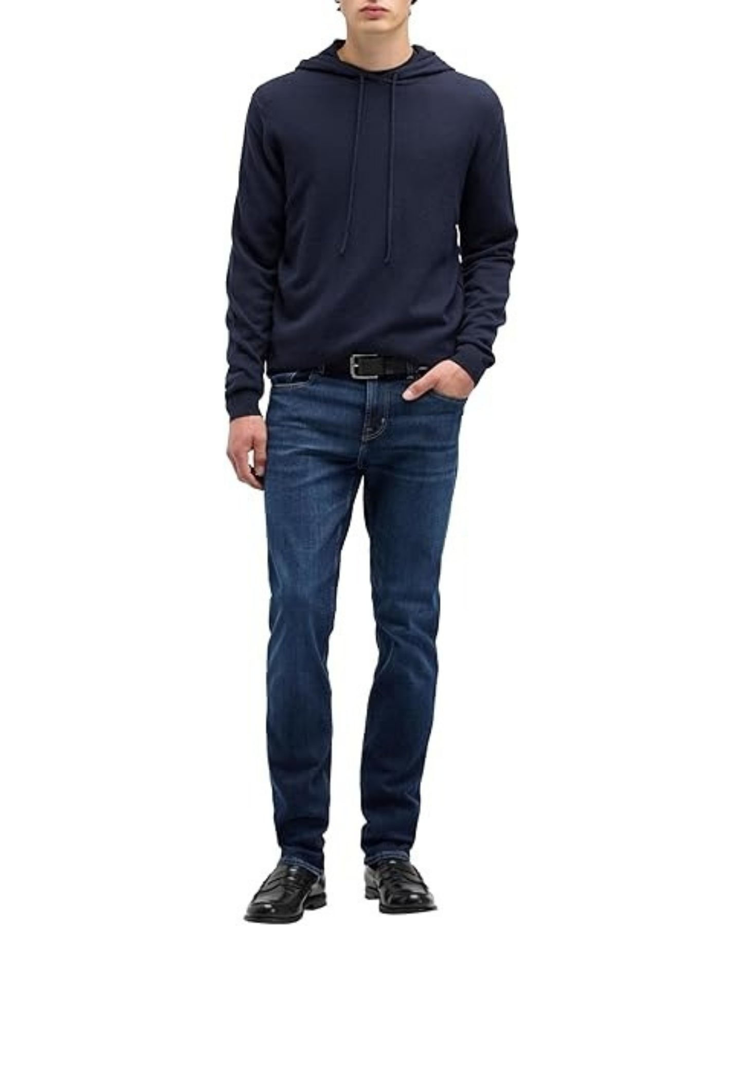 SLIMMY MIRROR MID RISE JEANS DARK BLUE