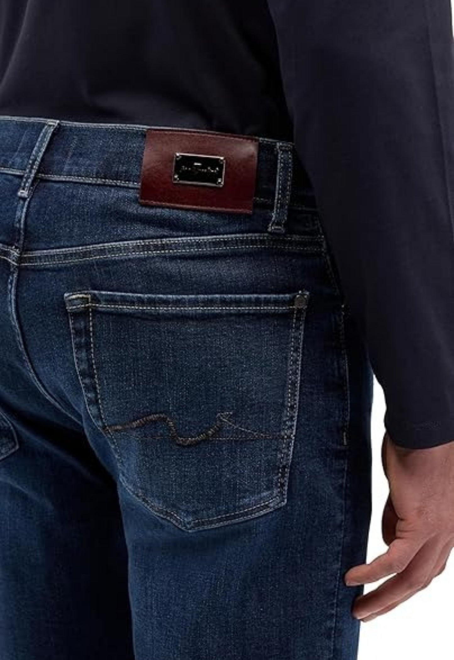 SLIMMY MIRROR MID RISE JEANS DARK BLUE