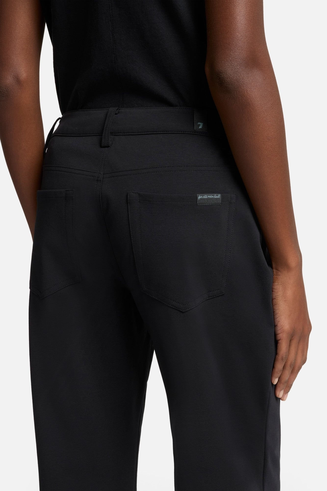 CALIE STRAIGHT ANKLE DOUBLE KNIT BLACK