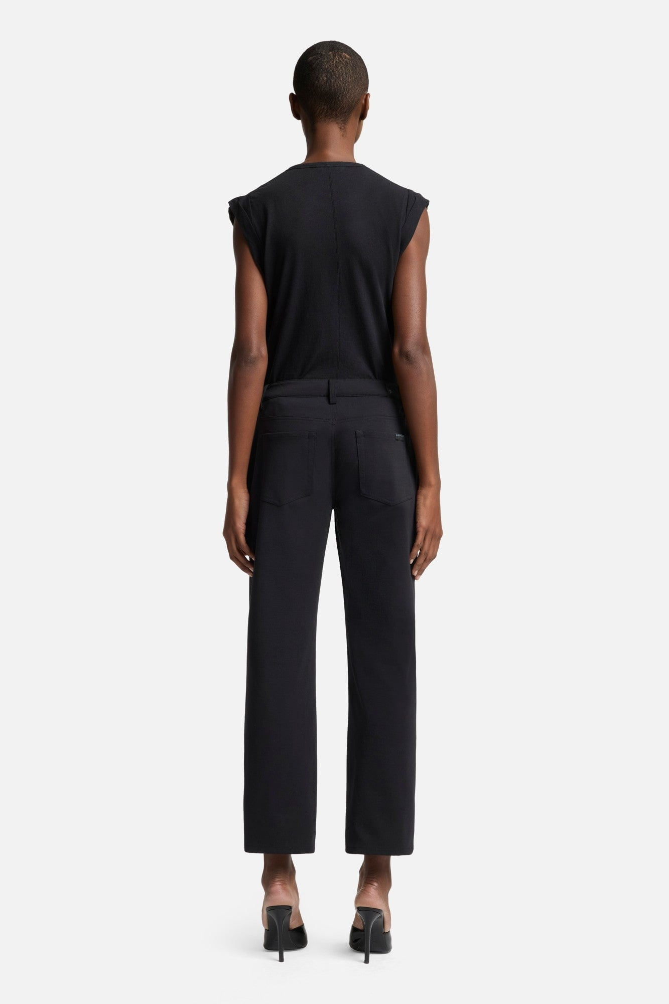CALIE STRAIGHT ANKLE DOUBLE KNIT BLACK