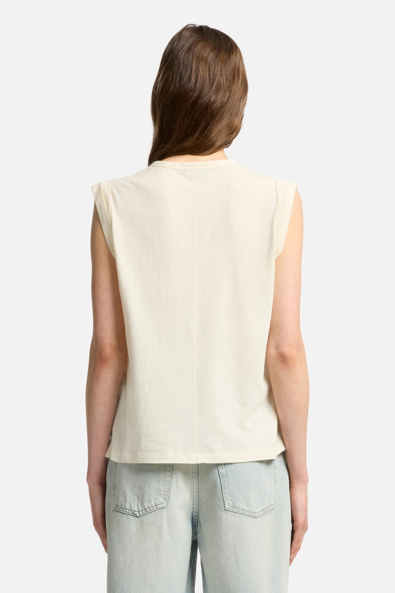 MUSCLE TEE in Linen Blend
