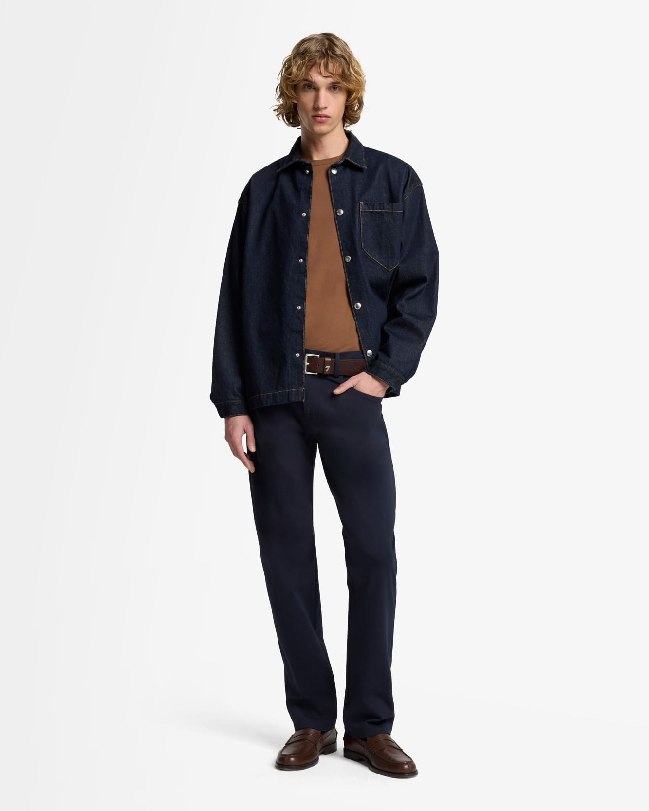 THE STRAIGHT LUXE PERFORMANCE KNIT NAVY