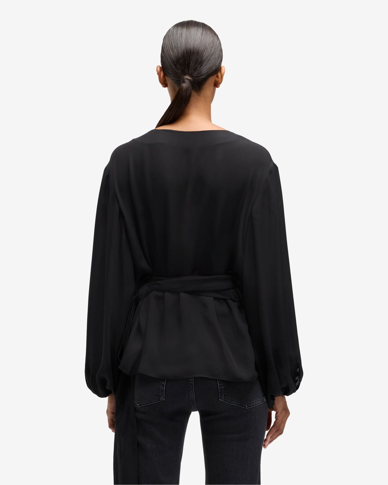 WRAP BLOUSE in Silk