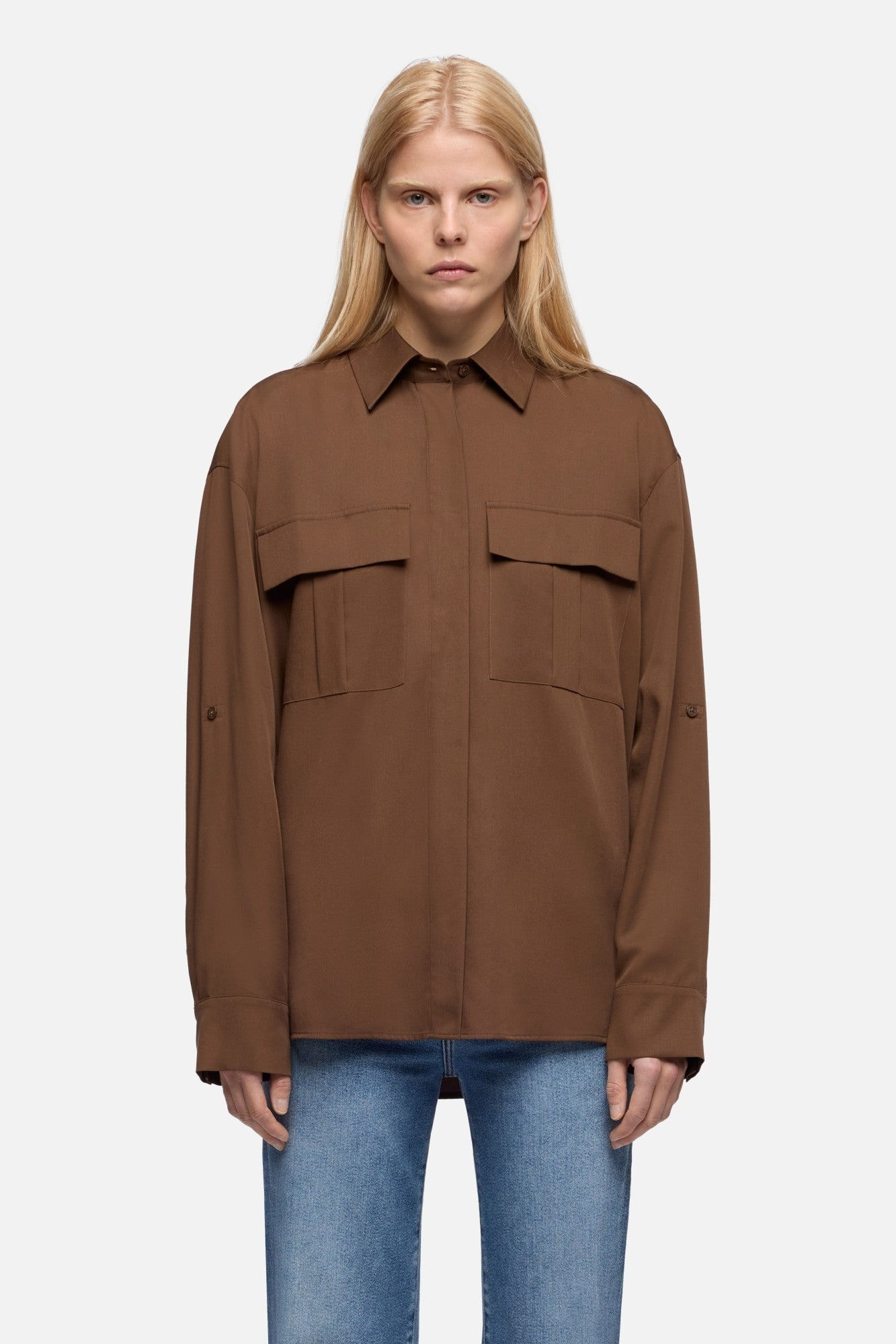 MILITARY SHIRT LYOCELL COCOA