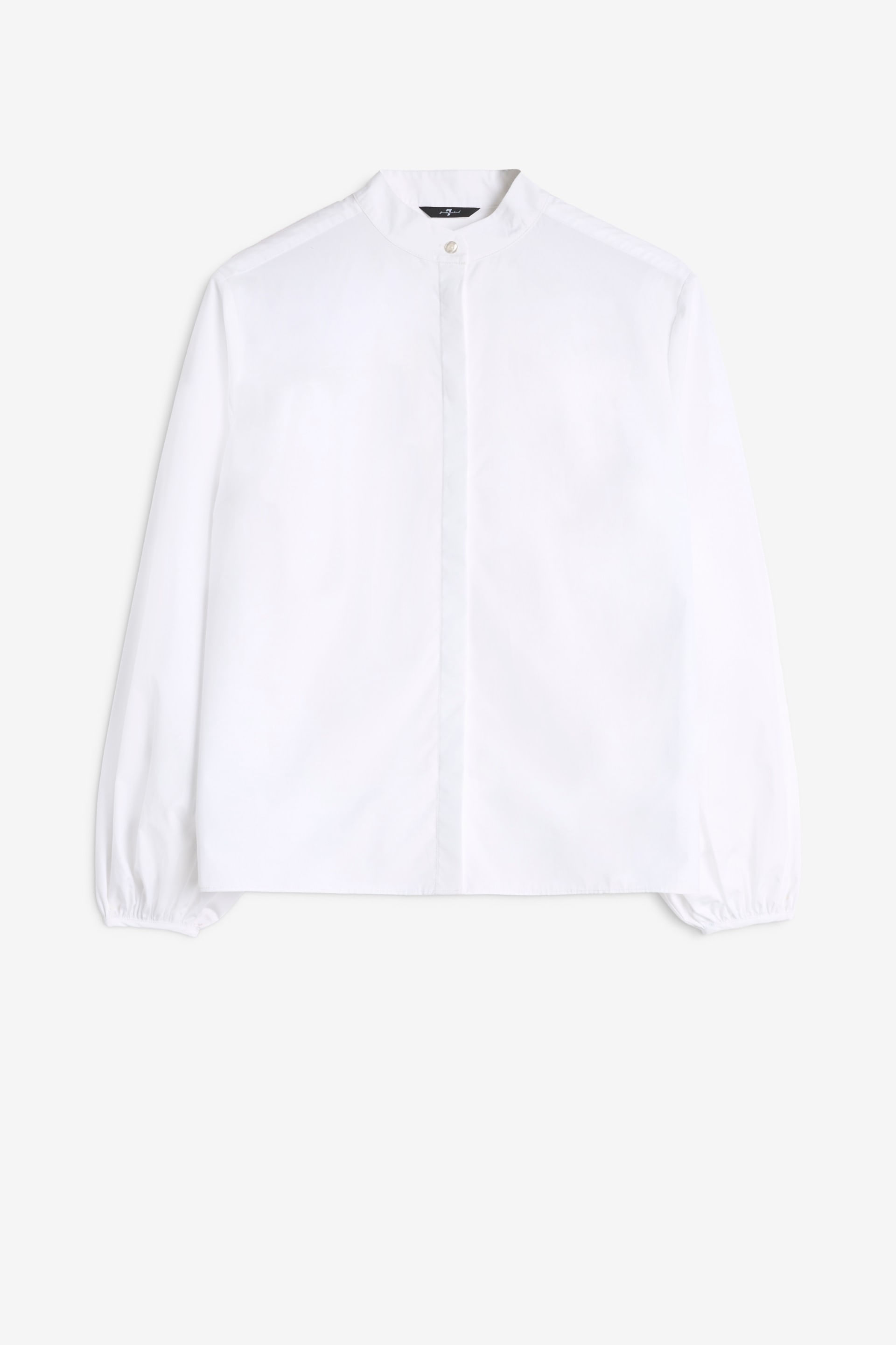 BALLOON SLEEVE SHIRT in Poplin in White