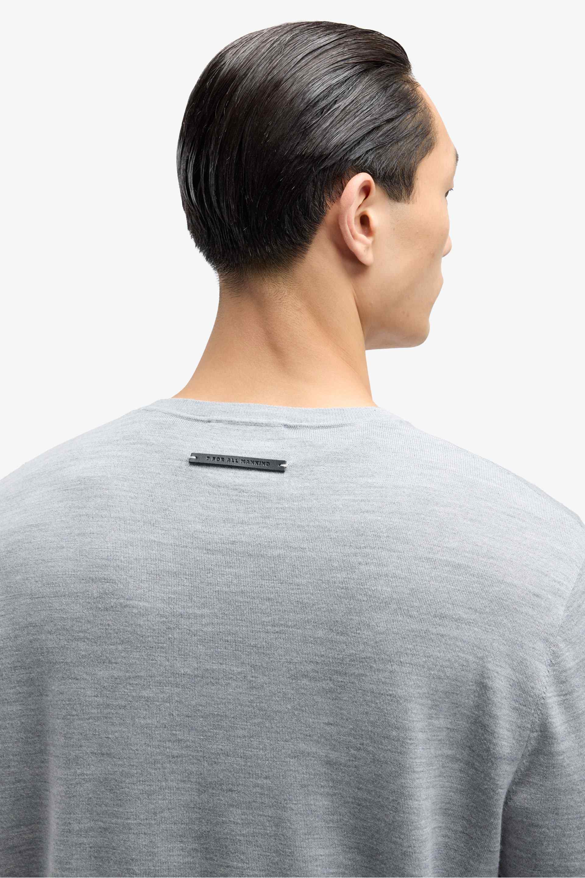 CREWNECK PULLOVER WOOL BLEND GREY MELANGE