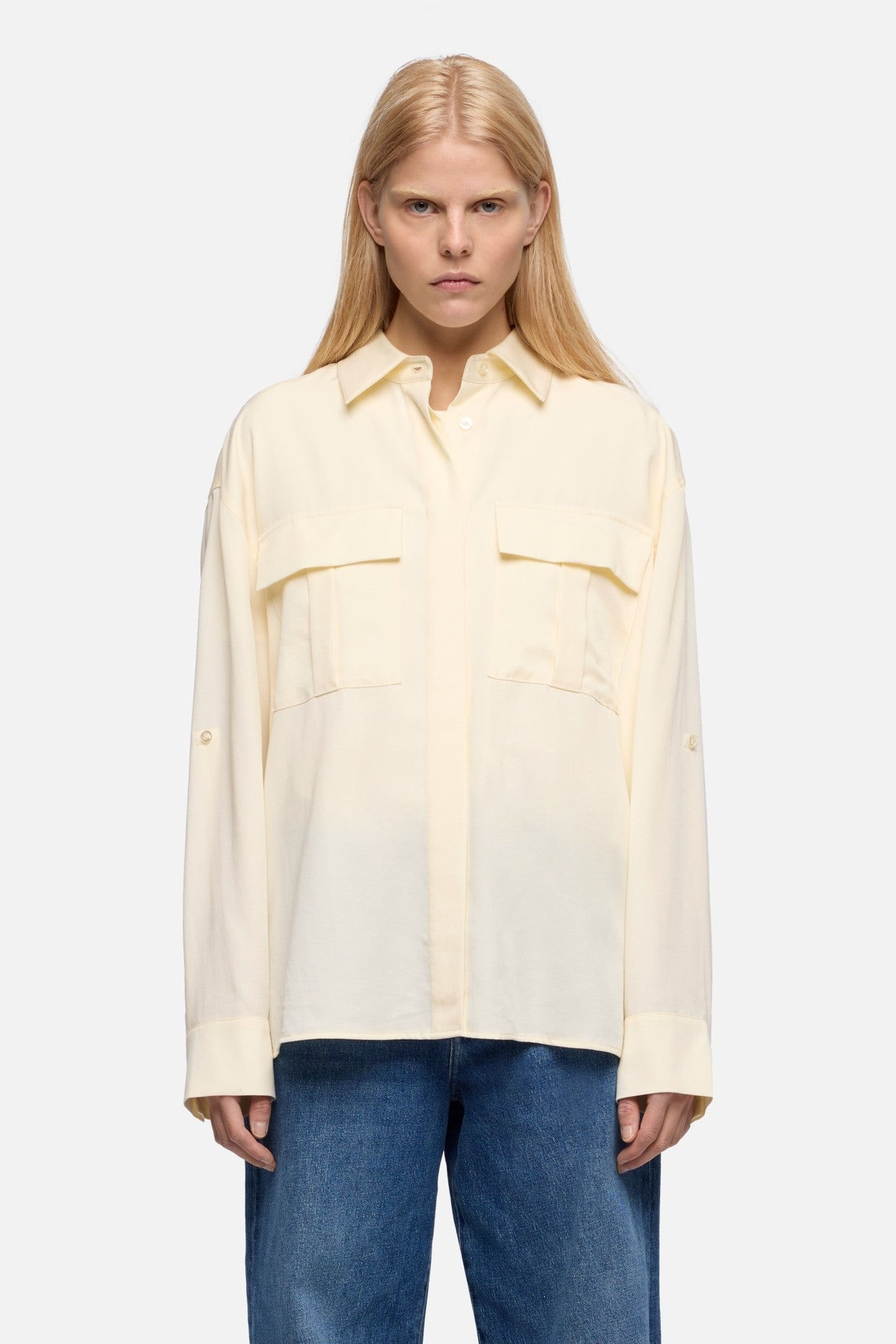 MILITARY SHIRT LYOCELL IVORY