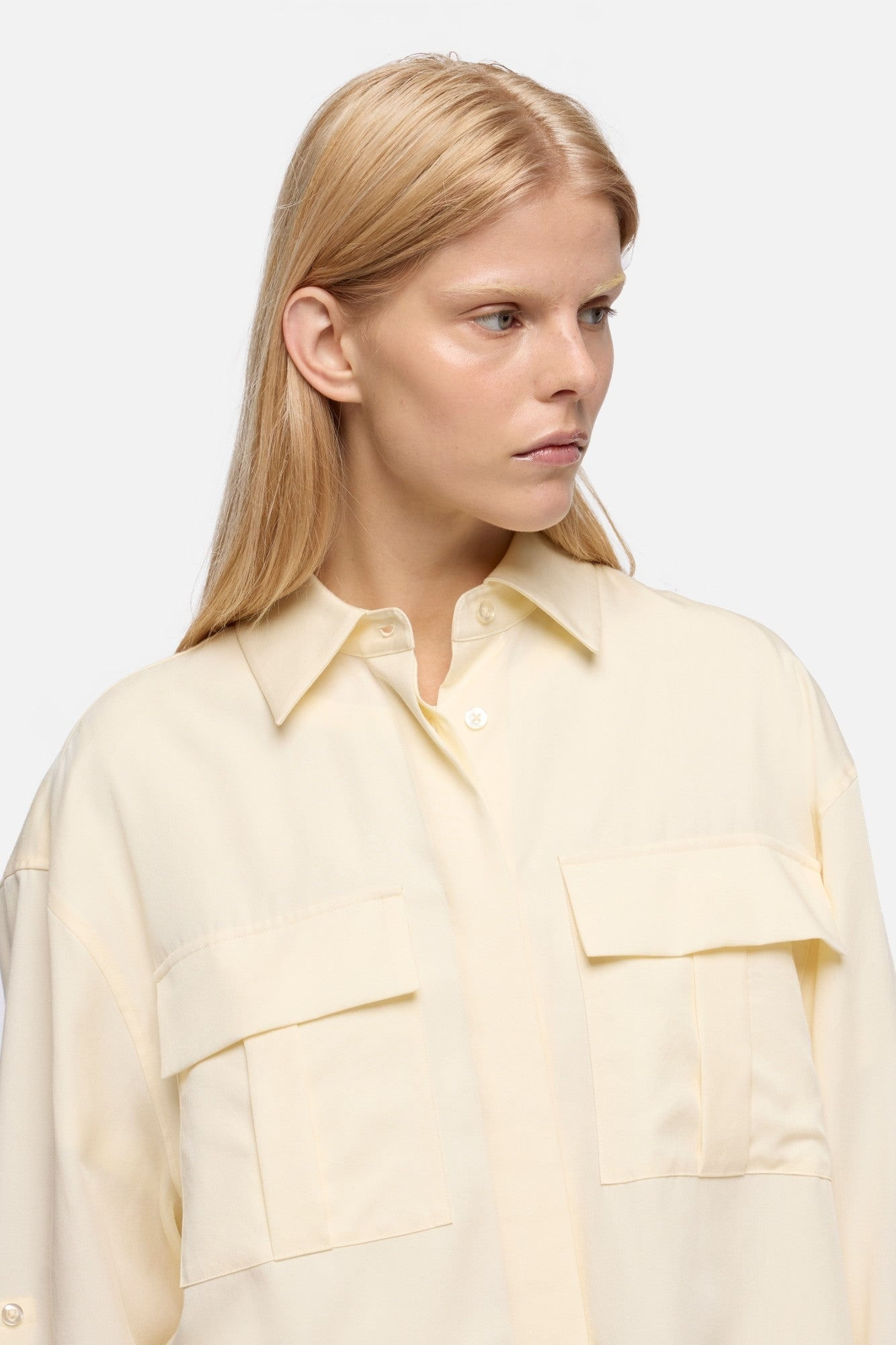 MILITARY SHIRT LYOCELL IVORY
