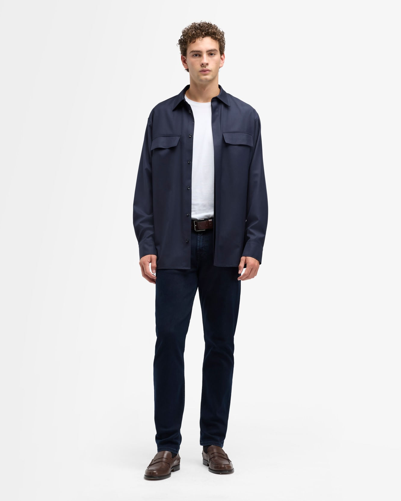 OVERSHIRT IN FLUID NAVY